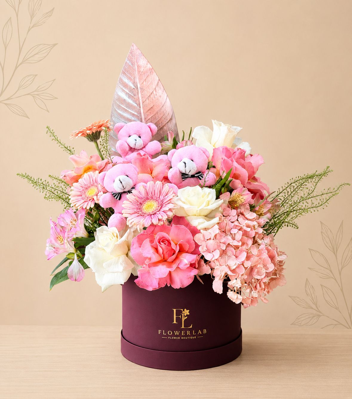 Teddy Blush Bloom Box