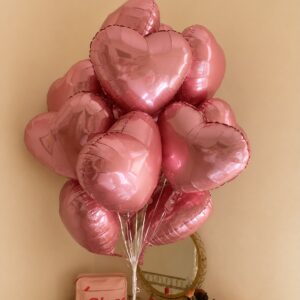 Blush Heart Balloon Bouquet(10pc)