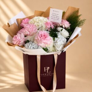 Blush Elegance Bouquet Bag