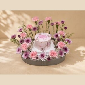 Pink Blossom Birthday Cake